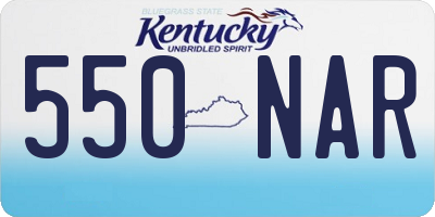 KY license plate 550NAR