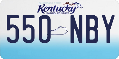 KY license plate 550NBY