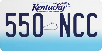 KY license plate 550NCC