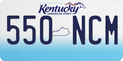 KY license plate 550NCM