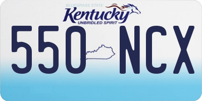 KY license plate 550NCX