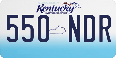 KY license plate 550NDR