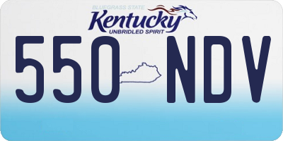 KY license plate 550NDV