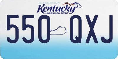 KY license plate 550QXJ