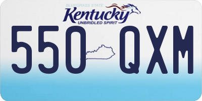 KY license plate 550QXM