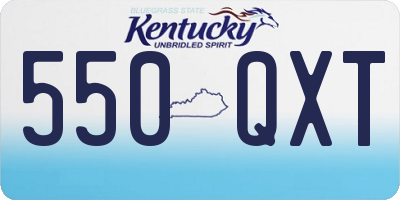 KY license plate 550QXT