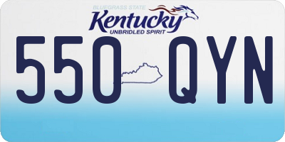 KY license plate 550QYN