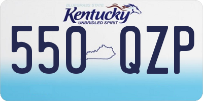 KY license plate 550QZP