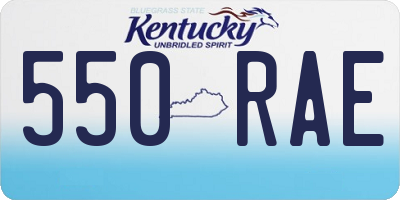 KY license plate 550RAE