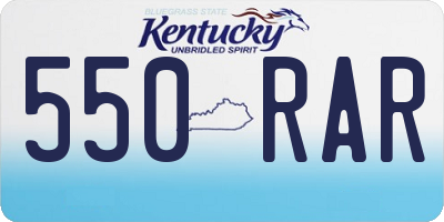 KY license plate 550RAR