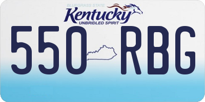 KY license plate 550RBG