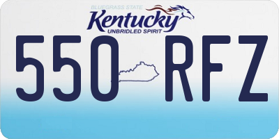 KY license plate 550RFZ