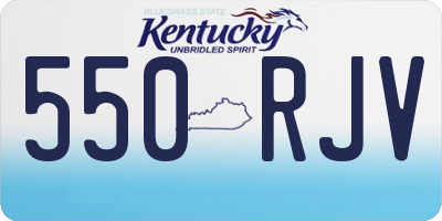 KY license plate 550RJV