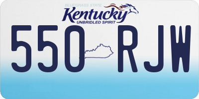 KY license plate 550RJW