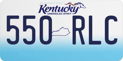 KY license plate 550RLC