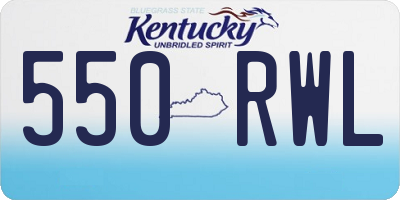 KY license plate 550RWL