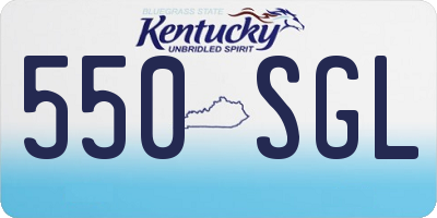 KY license plate 550SGL
