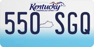 KY license plate 550SGQ