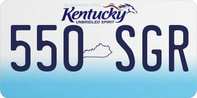 KY license plate 550SGR