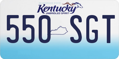 KY license plate 550SGT