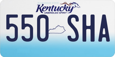 KY license plate 550SHA