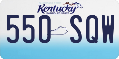 KY license plate 550SQW