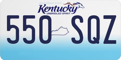 KY license plate 550SQZ