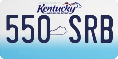KY license plate 550SRB