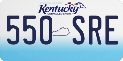 KY license plate 550SRE