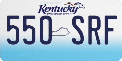 KY license plate 550SRF