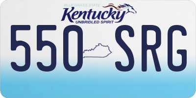 KY license plate 550SRG