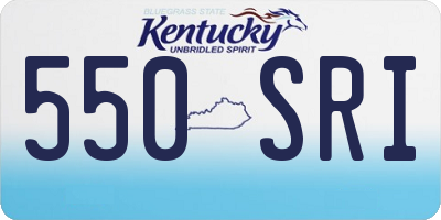 KY license plate 550SRI