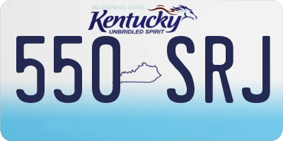 KY license plate 550SRJ