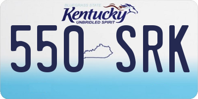 KY license plate 550SRK