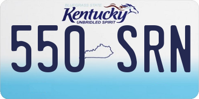KY license plate 550SRN