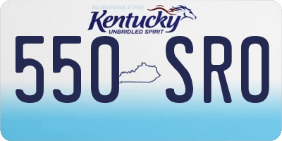 KY license plate 550SRO