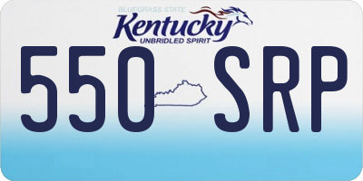 KY license plate 550SRP