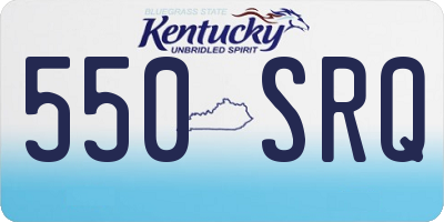 KY license plate 550SRQ