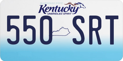KY license plate 550SRT