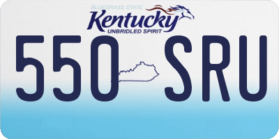 KY license plate 550SRU