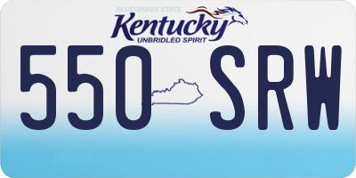 KY license plate 550SRW