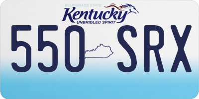 KY license plate 550SRX