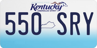 KY license plate 550SRY