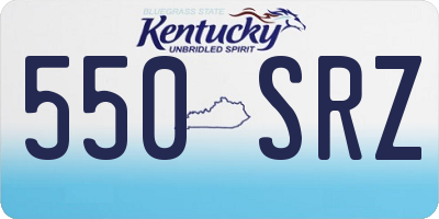 KY license plate 550SRZ