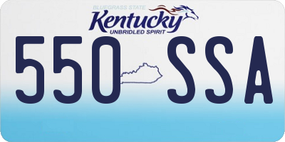 KY license plate 550SSA
