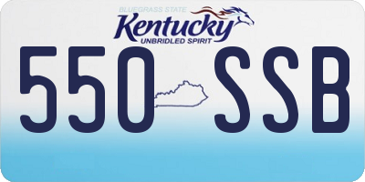 KY license plate 550SSB