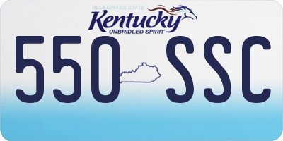 KY license plate 550SSC