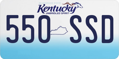 KY license plate 550SSD