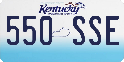 KY license plate 550SSE