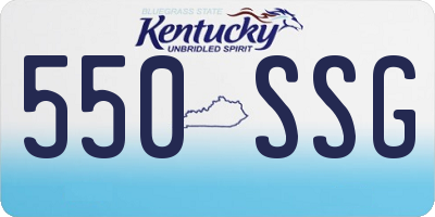 KY license plate 550SSG